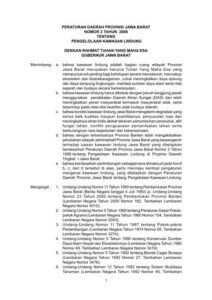 Peraturan Daerah mengenai Mangrove dan Hutan Pantai Jawa Barat